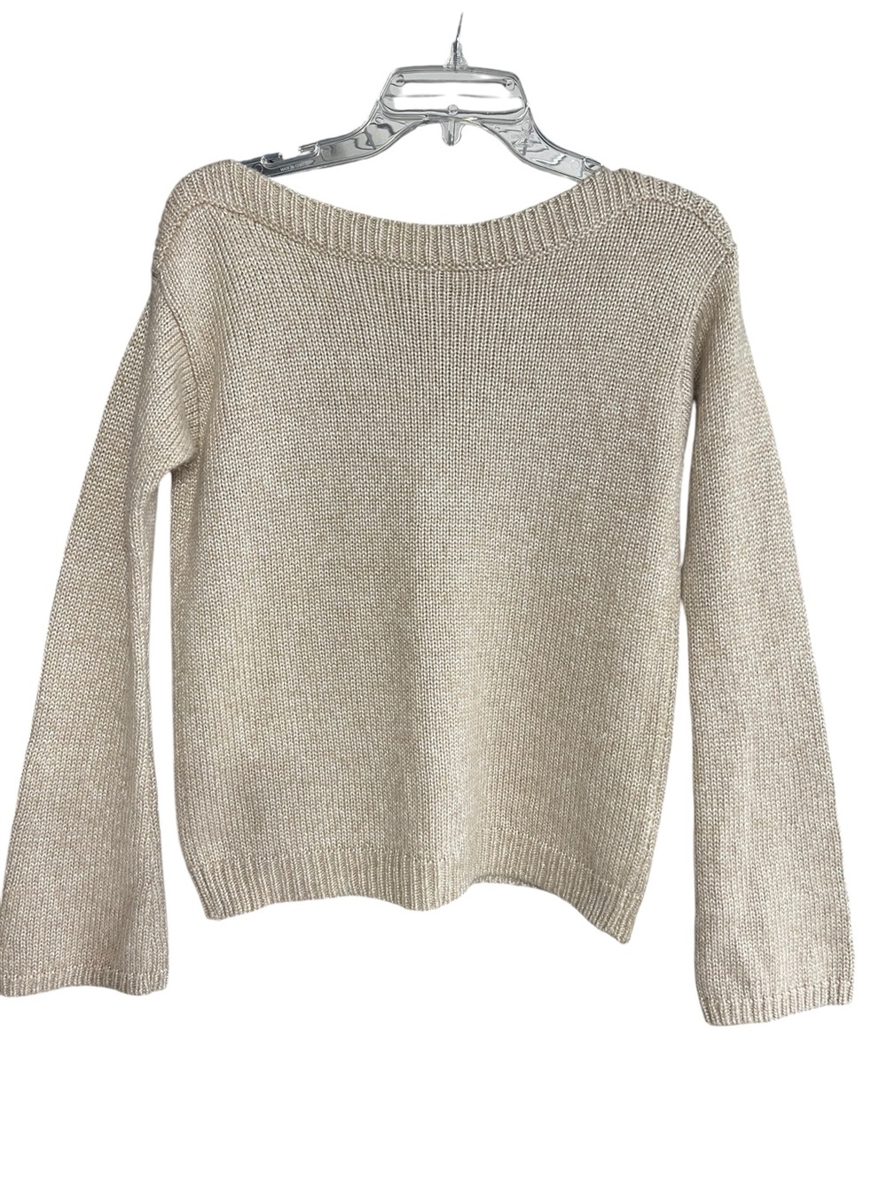 White House/Black Market Women’s Pullover Sweater Sz XS Tan Long Sleeve 25% Wool